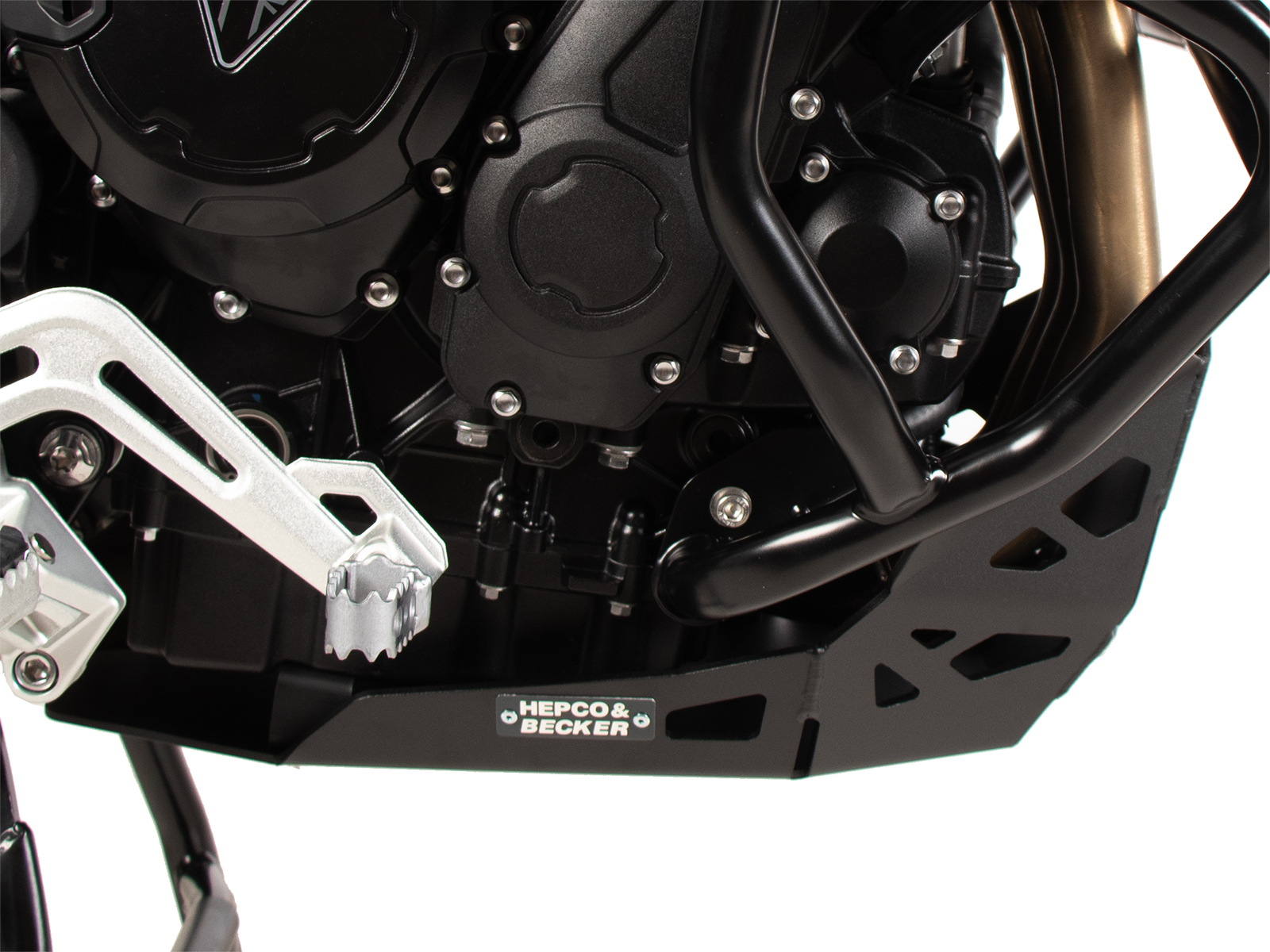Plaque de protection moteur noire pour Triumph Tiger 900 Rally Pro (24-) Hepco & Becker
