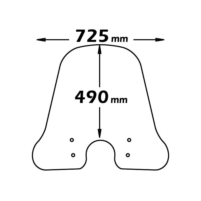 Pare-brise haut transparent pour Vespa LX - Isotta