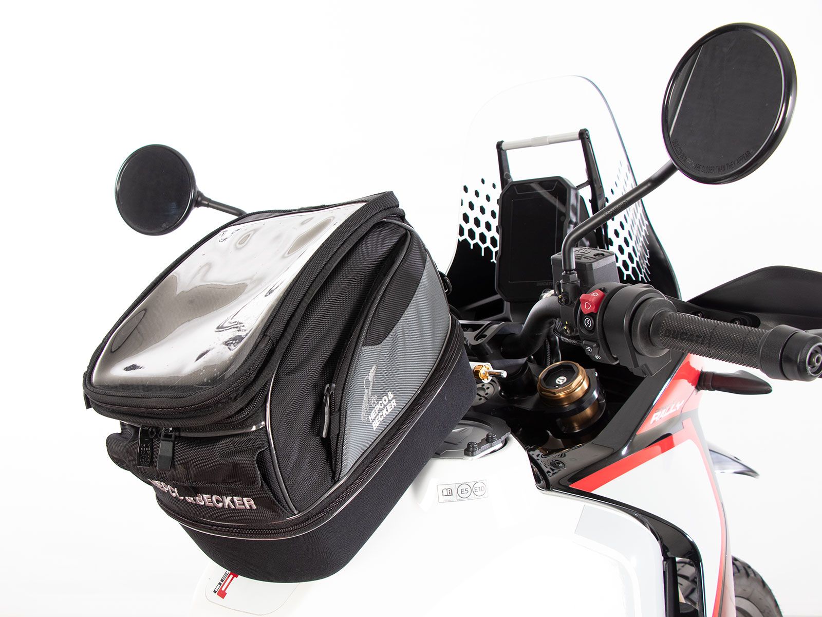 Anneau de réservoir Basic avec unité de fermeture de la sacoche de réservoir pour Ducati DesertX Rally (24-) Hepco & Becker
