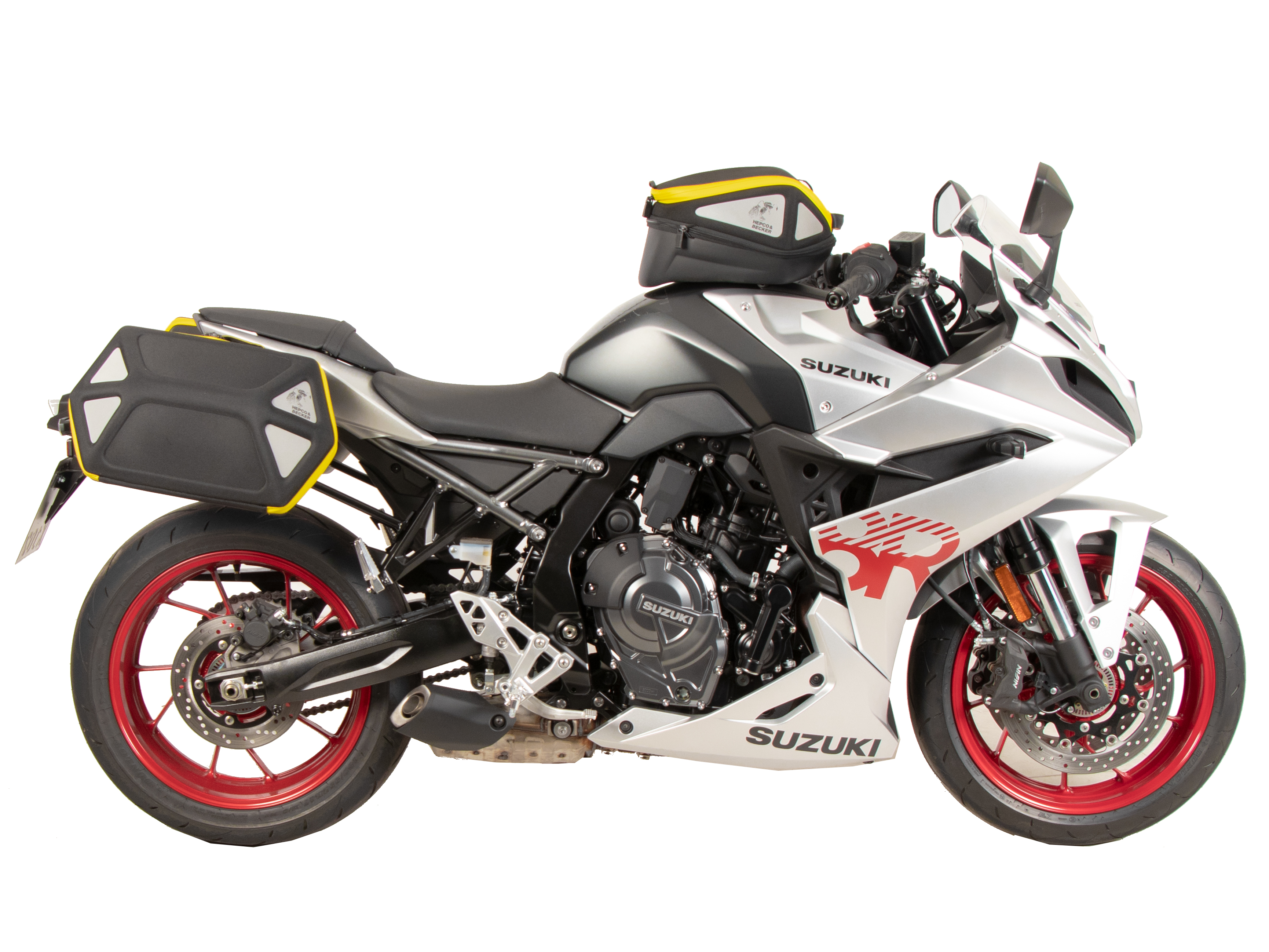 Supports latéraux C-Bow noirs pour Suzuki GSX-8R (24- ) Hepco & Becker