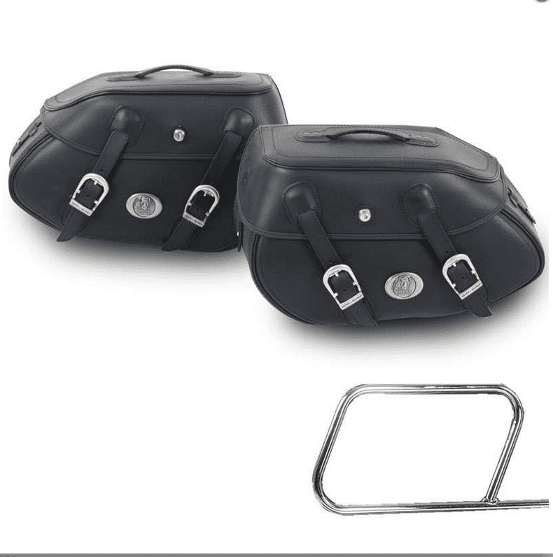 Jeu de valises latérales Buffalo pour porte-sacs tubulaires Hepco & Becker
