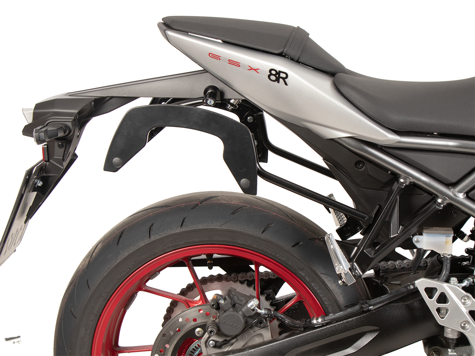Supports latéraux C-Bow noirs pour Suzuki GSX-8R (24- ) Hepco & Becker