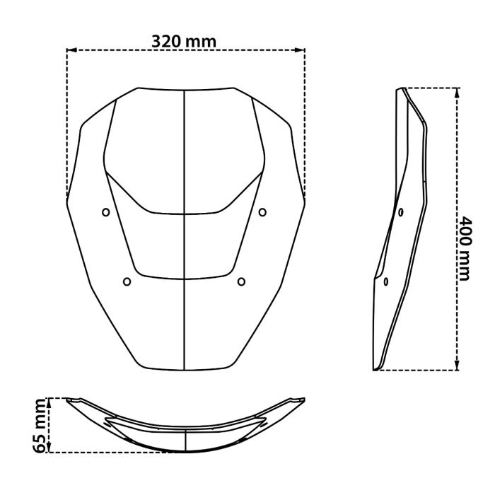 Pare-brise Rally pour BMW R 1300 GS /Adventure, version sans radars