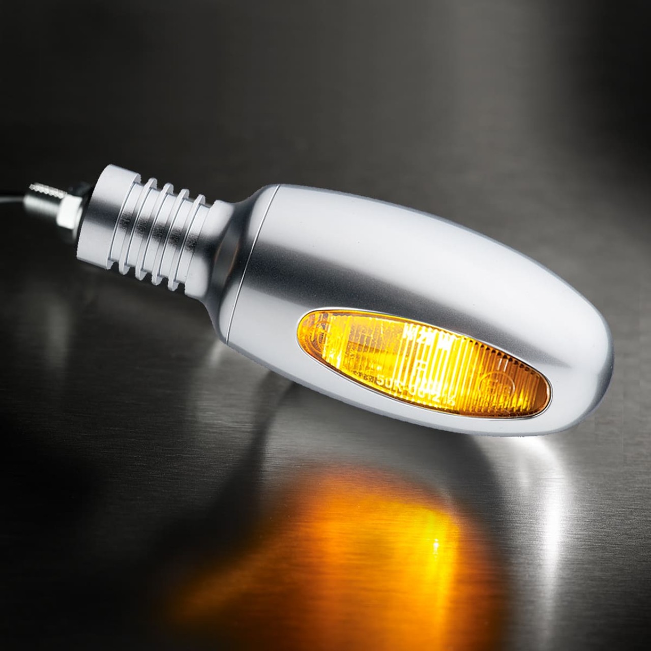 Clignotants Kellermann, BL 1000 yellow, aluminium, halogène, VR/VL, 12 V, 21 W, argent satiné