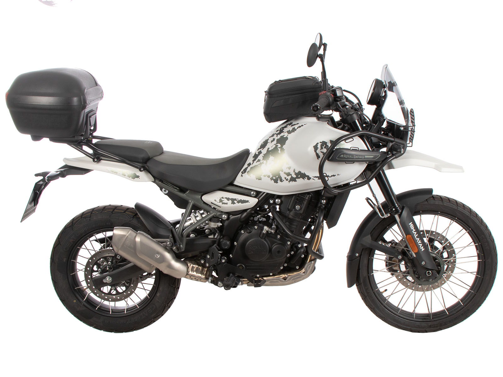 Support de topcase Alurack noir sur pont d'origine pour Royal Enfield Himalayan 450 (24-)