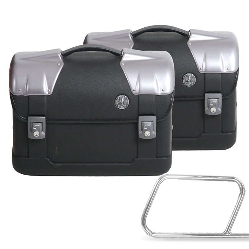 Kit de valises latérales Strayker pour porte-sacs tubulaires Hepco & Becker