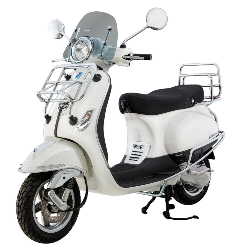 Pont à bagages arrière pour Vespa LX/LXV/S 50-150ccm, chrome
