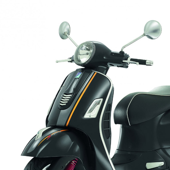 Original Vespa GTS Super jeu d'autocollants sport anthracite / orange
