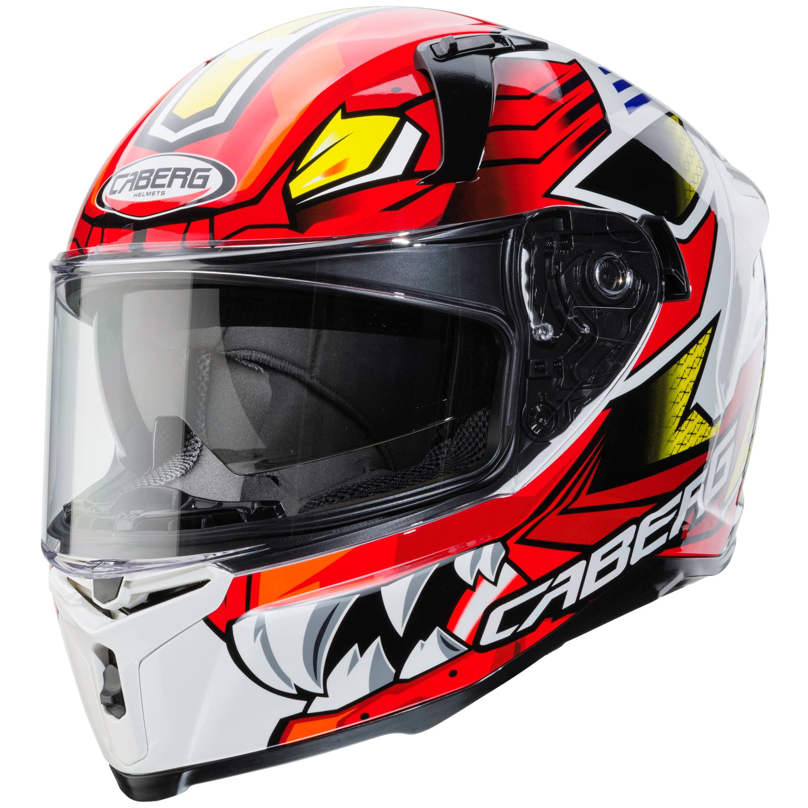 Caberg casque Avalon Giga, blanc/rouge-jaune