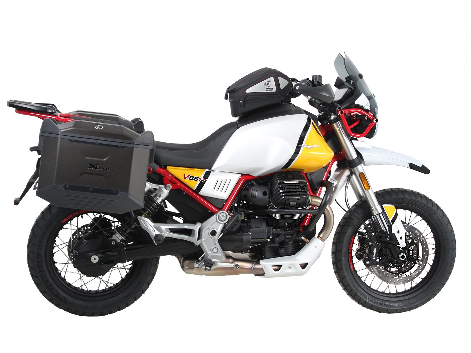 Support de valises latérales vissé noir pour V85 TT (année 19-) Hepco & Becker