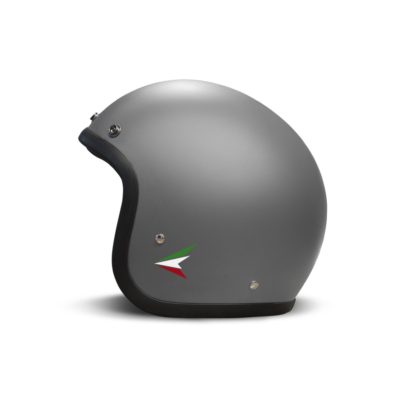 DMD casque jet rétro, noir, mat, Ita Grey, fibre de verre, ECE 22.06