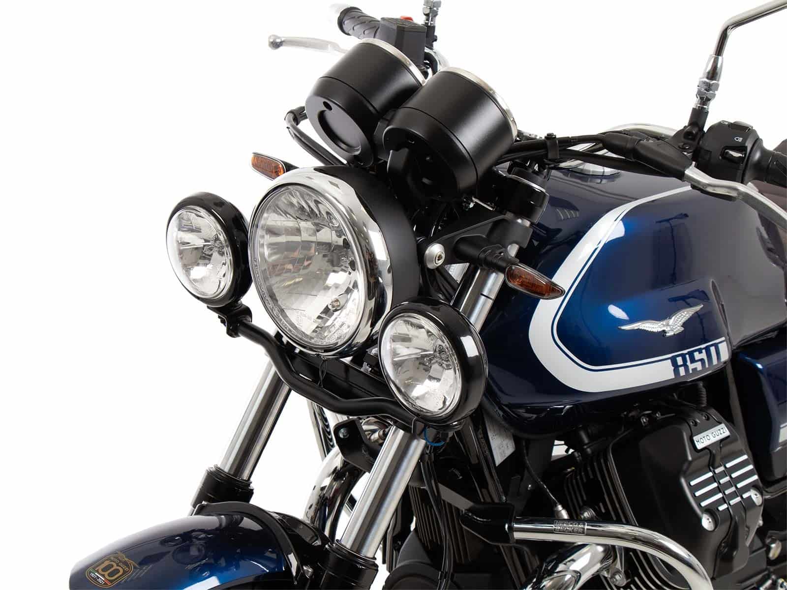 Phare supplémentaire Twinlight avec support et câble noir pour Moto Guzzi V7 850 Special (25- )