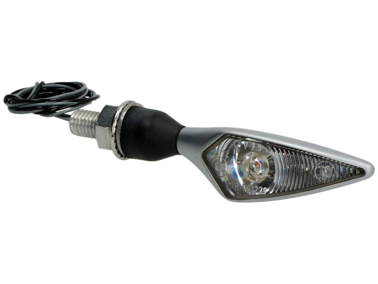 Clignotants Kellermann, losange, acier, LED, VL/HR, 12 V, chrome mat, M8x20, homologués E