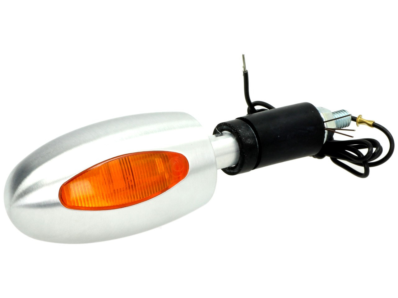 Clignotants Kellermann, BL 1000 yellow, aluminium, halogène, VR/VL, 12 V, 21 W, argent satiné