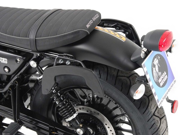 Supports latéraux C-Bow noirs pour Moto Guzzi V9 Bobber/Special Edition (21-) Original Hepco & Becker