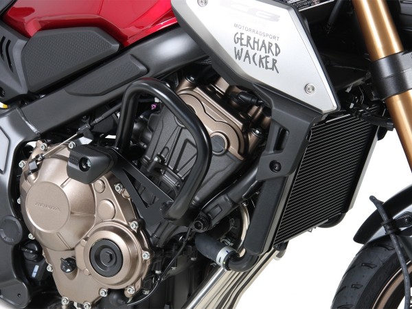 Arceau de protection moteur avec Protectionpad noir pour Honda CB 650 R (année 19-) Original Hepco & Becker