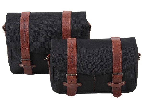 Set de sacoches de coursier LEGACY M/L noir pour bretelles C-Bow Original Hepco & Becker