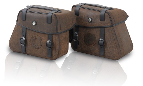 Sacoches en cuir Rugged C-Bow 24 litres marron pour porte-sacoches C-Bow Original Hepco & Becker